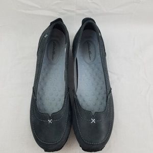 Eddie Bauer Womens Gray Suede Ballet Flats